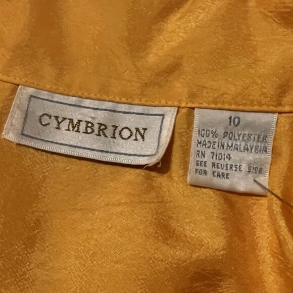 Cymbrion Blouse. Size 10. Yellow Short Sleeve Polyester Button Up. B129 - Picture 5 of 5